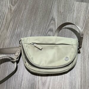 lululemon all night festival bag micro in raw linen
